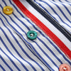 Conjunto de camisa e calça listrada de manga curta infantil, roupa de bebê, cavalheiros, terno elegante, roupa de treino infantil, menino, casual, verão