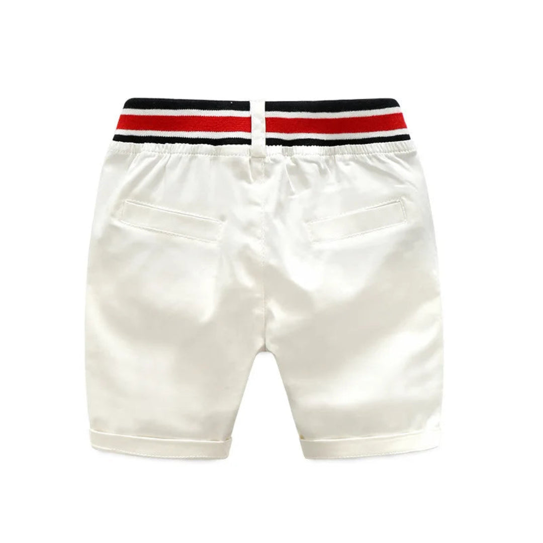 Conjunto de camisa e calça listrada de manga curta infantil, roupa de bebê, cavalheiros, terno elegante, roupa de treino infantil, menino, casual, verão