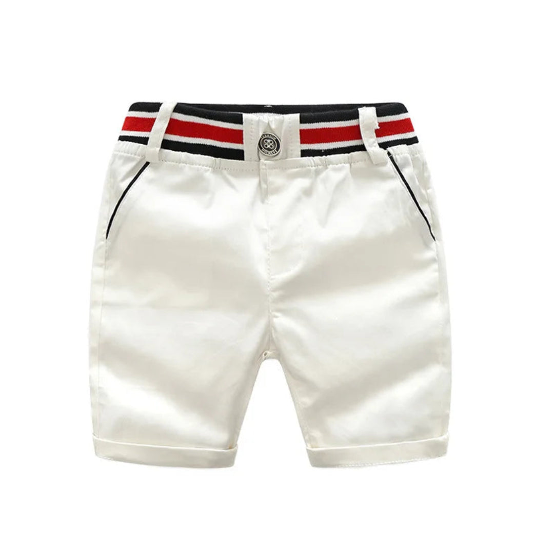 Conjunto de camisa e calça listrada de manga curta infantil, roupa de bebê, cavalheiros, terno elegante, roupa de treino infantil, menino, casual, verão