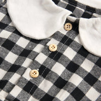 Sanlutoz Bodysuits para bebês fofos xadrez roupas para meninas manga comprida outono macacões para bebês