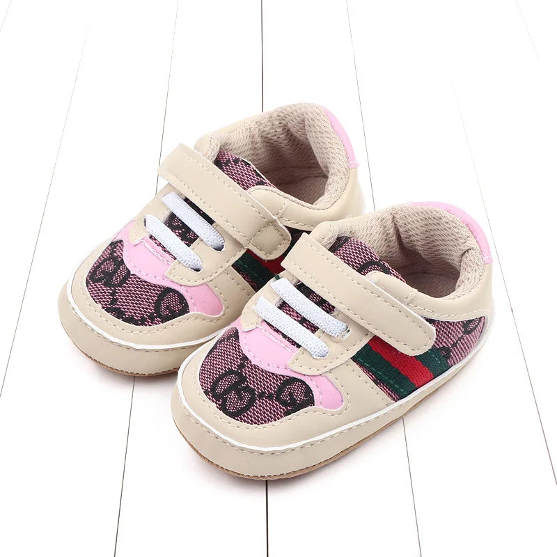 Recreativo infantil meninas e meninos tênis recreativo batismo antiderrapante sapatos de caminhada moda 0-18m sapatos esportivos casuais