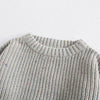 Baby O Neck Knit Pullover, Malhas Meninos e Meninas, Roupas Meninas Breve, 2 Cores, Outono