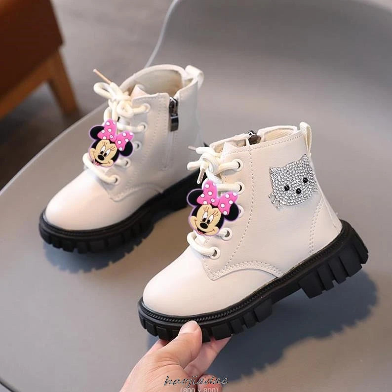 Kids' Single Lilo and Stitch Short Boots, Sapato de bebé, Antiderrapante, Resistente ao desgaste, Calçado de lazer, Rapaz, Raparigas, Estudantes