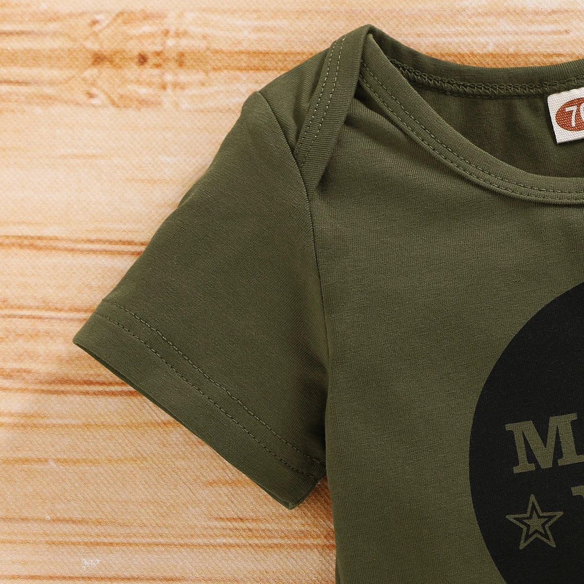 Conjunto de roupas camufladas de manga curta, 3 peças, com chapéu, roupas para bebês recém-nascidos, verão, esportes de rua, terno para crianças de 0 a 18 meses