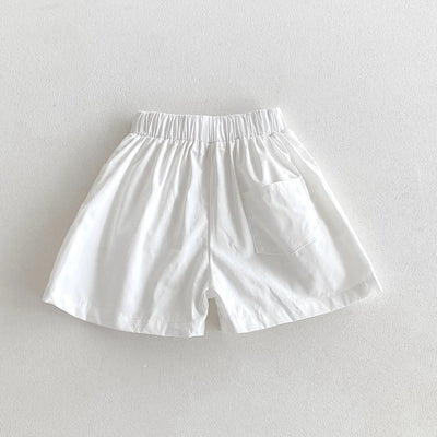 Bebés, meninas e meninos shorts vintage, calças curtas infantis, algodão, respirável, design de 3 bolsos, verão, crianças