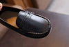 Meninos sapatos primavera outono crianças oxfords meninos deslizamento em apartamentos sapatos de couro macio do plutônio da criança preto branco mocassins para menino