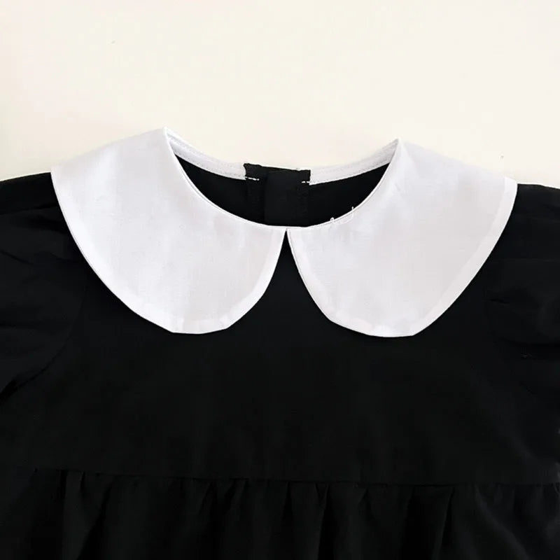 MILANCEL-Bodysuit patchwork para meninas infantis, roupas de bebê, fofas, colarinho Peter Pan, outwear para criança, 0-2 Y, verão, 2022