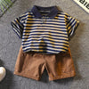 Verão de alta qualidade roupas do bebê meninos ternos versão coreana moda crianças meninas conjuntos camiseta confortável algodão puro