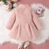 Lioraitiin criança bebê menina outono inverno roupas sherpa trench coat velo vestido de princesa casaco jaqueta crianças sobretudo