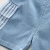 Novas crianças moda meninos denim conjuntos de roupas casuais camisas listradas shorts 2 pçs crianças terno ao ar livre da criança terno 0-5 anos