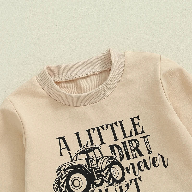 Conjunto de camisolas de manga comprida e calças de jogger, roupa do meu menino, roupa de carta, outono, inverno