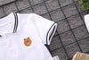 Verão bebê menino conjuntos de roupas moda urso bordado manga curta camiseta + shorts crianças 2 pçs terno 1-5y menina crianças conjunto esportivo