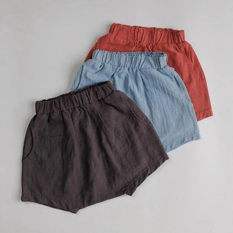 Os recém-chegados shorts de verão para meninos crianças roupas doces cor curto bebê meninas estilo coreano calças jovens crianças 12m-6y
