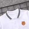 Verão bebê menino conjuntos de roupas moda urso bordado manga curta camiseta + shorts crianças 2 pçs terno 1-5y menina crianças conjunto esportivo