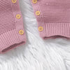 Bebê recém-nascido macacão de malha infantil menina macacão bonito arcos outono roupas do miúdo chapéu criança macacão 0-18m roupa quente manga longa 2pc