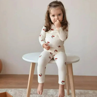 Conjunto de roupas infantis de algodão para meninos e meninas de 1 a 6 anos, roupa casual com calça superior e calça, conjunto de pijama de 2 peças para crianças