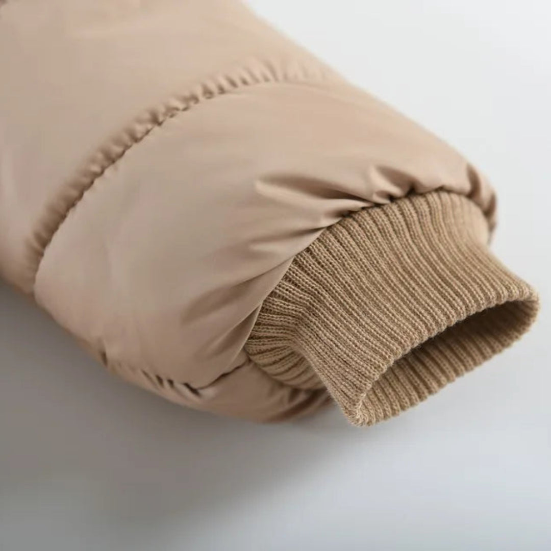Crianças outono inverno grosso casaco de algodão crianças meninas quente pérolas jaqueta gola de pelúcia com capuz à prova de vento outwear 1 a 6 anos de idade