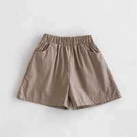 Bebés, meninas e meninos shorts vintage, calças curtas infantis, algodão, respirável, design de 3 bolsos, verão, crianças