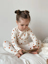 Conjunto de roupas infantis de algodão para meninos e meninas de 1 a 6 anos, roupa casual com calça superior e calça, conjunto de pijama de 2 peças para crianças