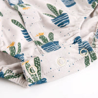Sanlutoz Suave Bebê Meninos Verão Manga Curta Bodysuits Padrão Bonito Infantis Macacões Roupas