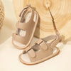 Novas sandálias do bebê sapatos de bebê menino menina sandálias pu sola de fundo macio anti-deslizamento infantil primeiro walker sapatos de berço mocassins recém-nascidos