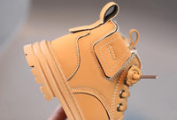 Crianças inverno novo grosso de pelúcia quente botas de neve sapatos de algodão crianças bebê outono único botas moda bota de couro do plutônio