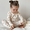 Conjunto de roupas infantis de algodão para meninos e meninas de 1 a 6 anos, roupa casual com calça superior e calça, conjunto de pijama de 2 peças para crianças