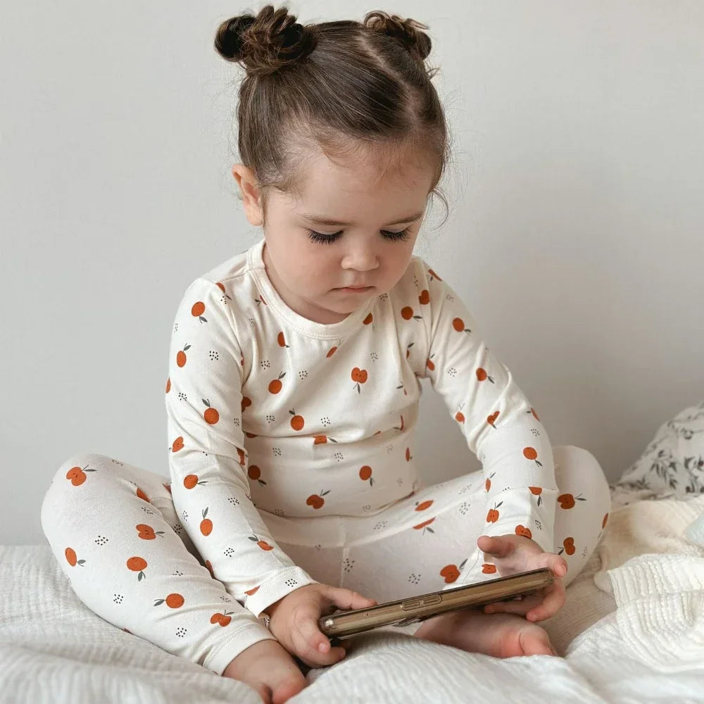 Conjunto de roupas infantis de algodão para meninos e meninas de 1 a 6 anos, roupa casual com calça superior e calça, conjunto de pijama de 2 peças para crianças