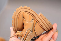 Crianças inverno novo grosso de pelúcia quente botas de neve sapatos de algodão crianças bebê outono único botas moda bota de couro do plutônio