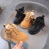 Crianças inverno novo grosso de pelúcia quente botas de neve sapatos de algodão crianças bebê outono único botas moda bota de couro do plutônio