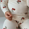 Conjunto de roupas infantis de algodão para meninos e meninas de 1 a 6 anos, roupa casual com calça superior e calça, conjunto de pijama de 2 peças para crianças
