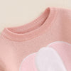 Baby Girl's Warm Long Sleeve Round Neck Sweater, Dog Bordado, Knit Pullover, Sweaters, Tops De Malhas, Roupas De Inverno, Bonito