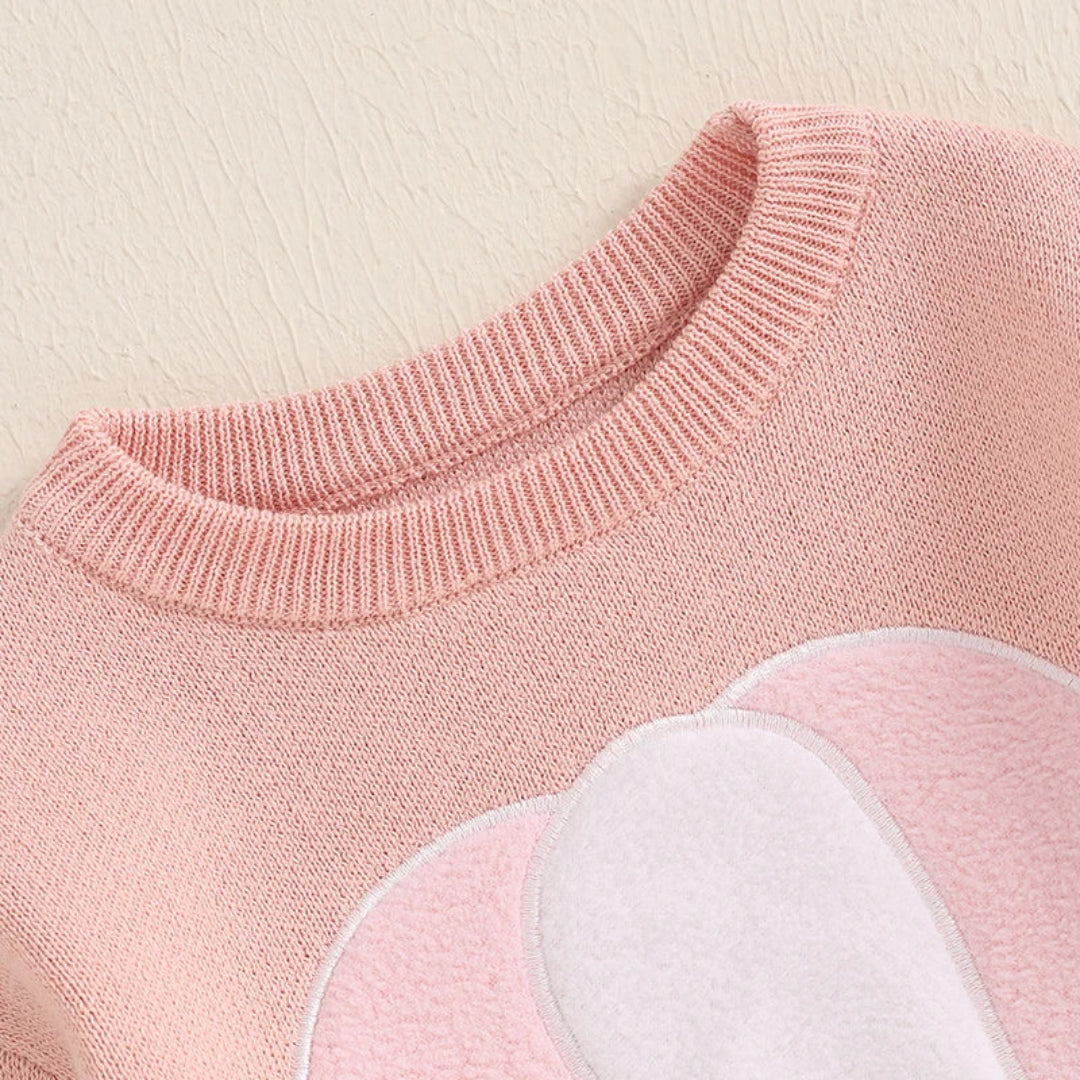 Baby Girl's Warm Long Sleeve Round Neck Sweater, Dog Bordado, Knit Pullover, Sweaters, Tops De Malhas, Roupas De Inverno, Bonito