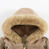 Crianças outono inverno grosso casaco de algodão crianças meninas quente pérolas jaqueta gola de pelúcia com capuz à prova de vento outwear 1 a 6 anos de idade