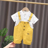 Novas crianças verão bebê meninos meninas roupas terno moda camiseta bib calças 2 pçs/set criança traje casual crianças agasalhos