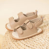 Novas sandálias do bebê sapatos de bebê menino menina sandálias pu sola de fundo macio anti-deslizamento infantil primeiro walker sapatos de berço mocassins recém-nascidos