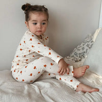 Conjunto de roupas infantis de algodão para meninos e meninas de 1 a 6 anos, roupa casual com calça superior e calça, conjunto de pijama de 2 peças para crianças