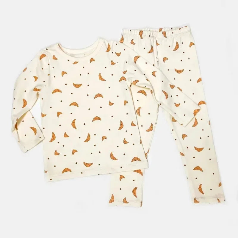Conjunto de roupas infantis de algodão para meninos e meninas de 1 a 6 anos, roupa casual com calça superior e calça, conjunto de pijama de 2 peças para crianças