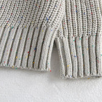 Baby O Neck Knit Pullover, Malhas Meninos e Meninas, Roupas Meninas Breve, 2 Cores, Outono