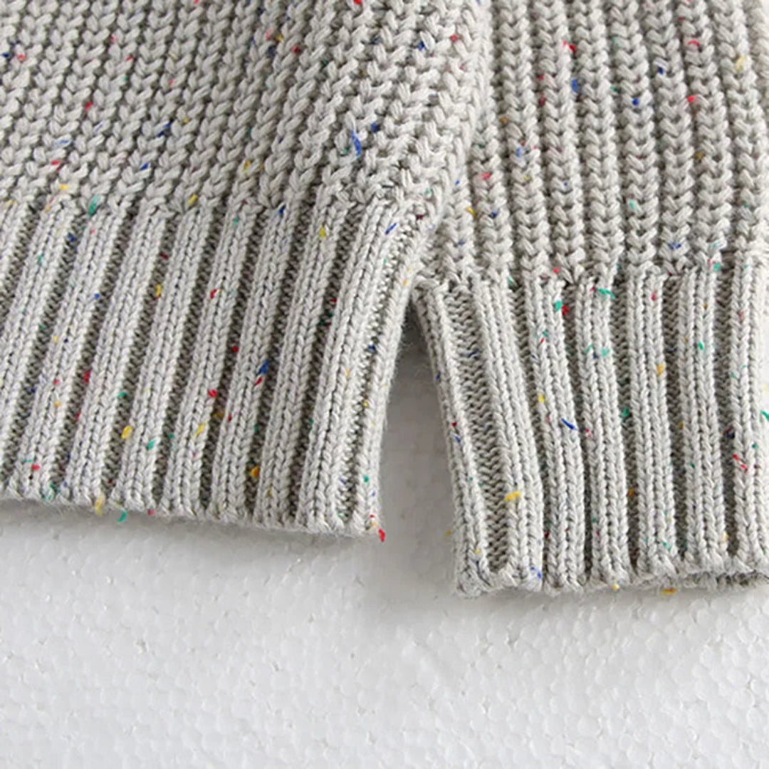 Baby O Neck Knit Pullover, Malhas Meninos e Meninas, Roupas Meninas Breve, 2 Cores, Outono