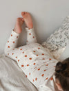 Conjunto de roupas infantis de algodão para meninos e meninas de 1 a 6 anos, roupa casual com calça superior e calça, conjunto de pijama de 2 peças para crianças