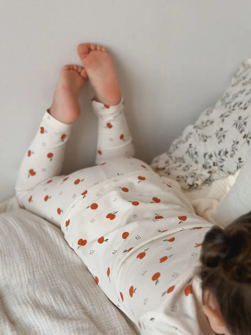 Conjunto de roupas infantis de algodão para meninos e meninas de 1 a 6 anos, roupa casual com calça superior e calça, conjunto de pijama de 2 peças para crianças