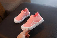 Sapato de meias de malha infantil, tênis de sola macia, tênis antiderrapante, respirável, leve, meninos, meninas, crianças, criança