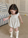 2025 verão novo bebê sem mangas listrado bodysuit algodão infantil menina casual cinta macacão recém-nascido da criança roupas casuais 0-24m