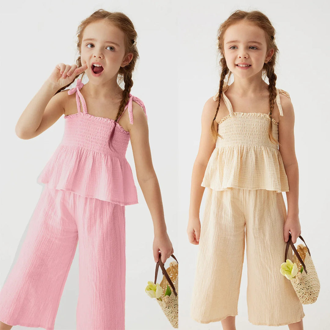 2025 verão bebê menina define moda casual camisola camisa e calças soltas para crianças meninas