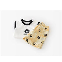 Milancel novo conjunto de roupas de verão para bebês meninos colete com estampa de leão + shorts com estampa de pata 3-24 meses roupa confortável para meninas pequenas 2 peças