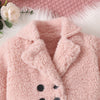 Lioraitiin criança bebê menina outono inverno roupas sherpa trench coat velo vestido de princesa casaco jaqueta crianças sobretudo
