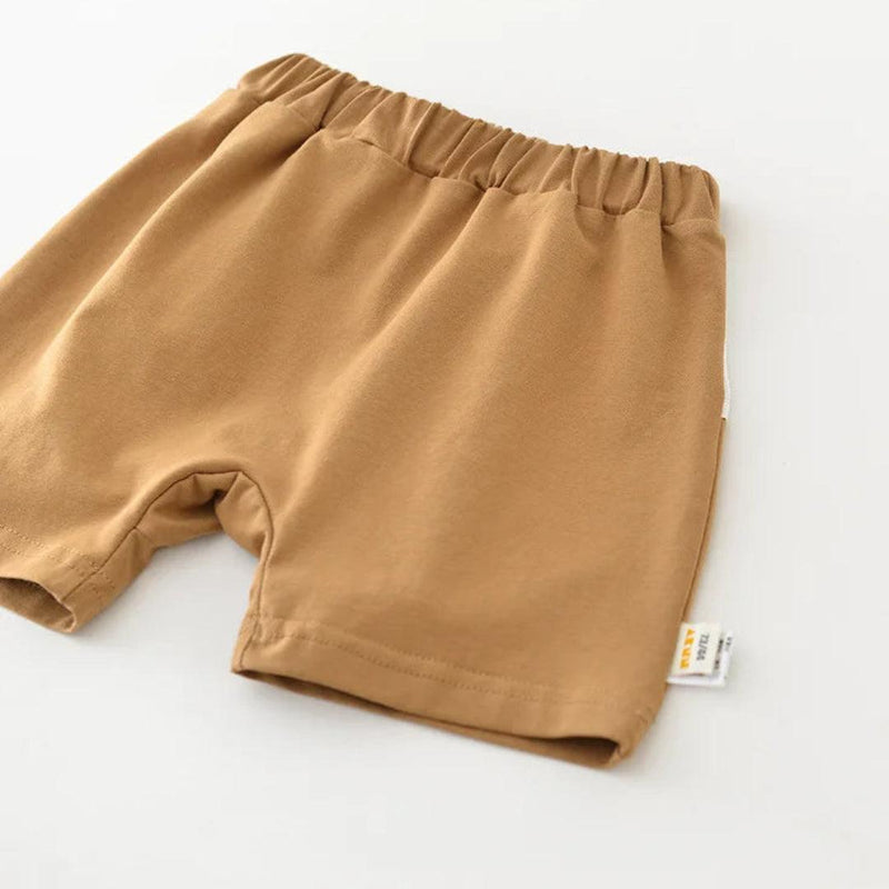 Milancel novo conjunto de roupas de bebê de verão 0-3t desenhos animados cães bloco de cores meninos colete + shorts roupa infantil 2 peças