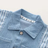 Novas crianças moda meninos denim conjuntos de roupas casuais camisas listradas shorts 2 pçs crianças terno ao ar livre da criança terno 0-5 anos