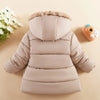 Crianças outono inverno grosso casaco de algodão crianças meninas quente pérolas jaqueta gola de pelúcia com capuz à prova de vento outwear 1 a 6 anos de idade